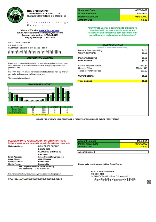  Minol USA business utility bill 